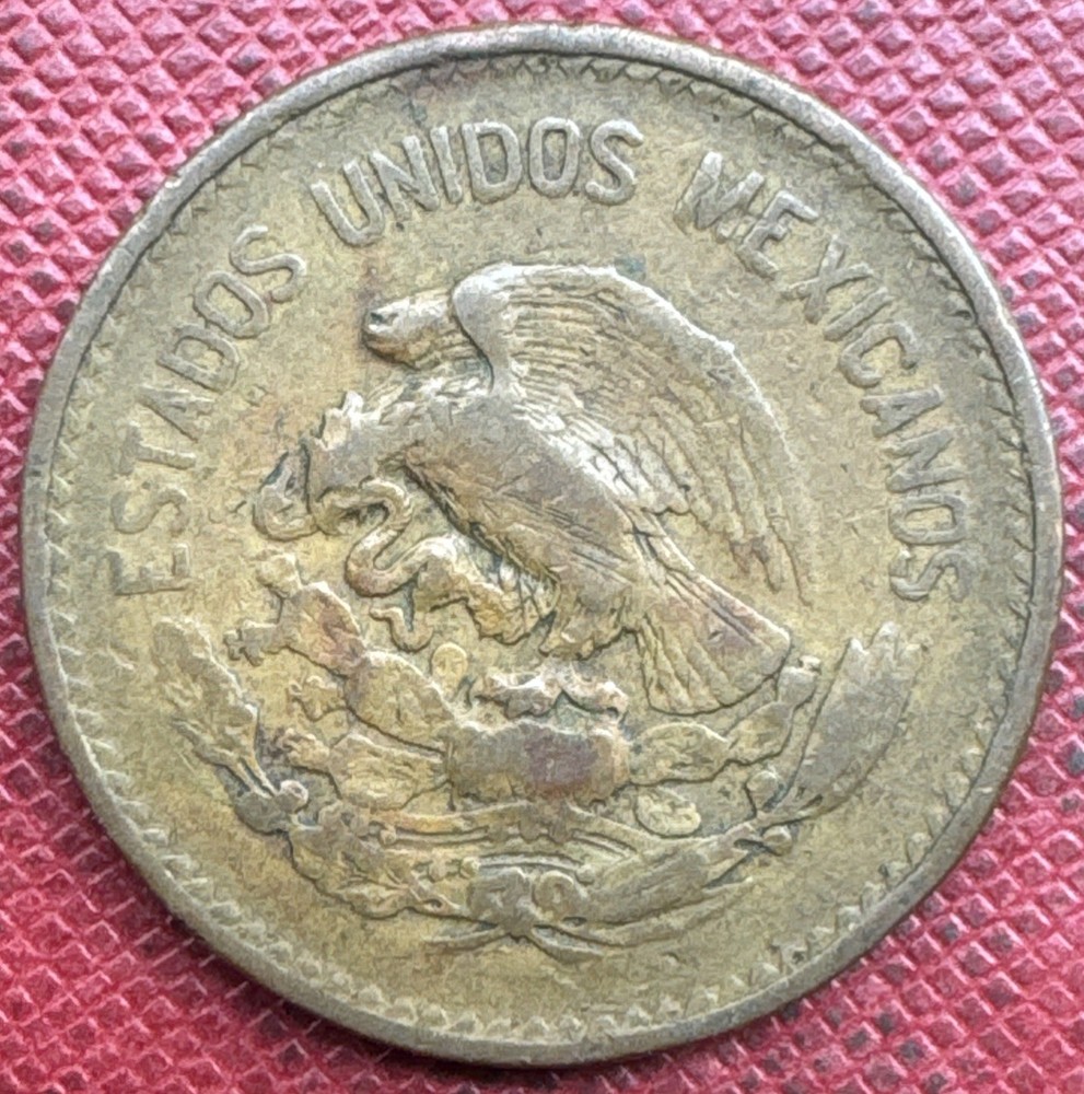 Mexico 1954-Mo Bronze 20 Centavos. KM# 439