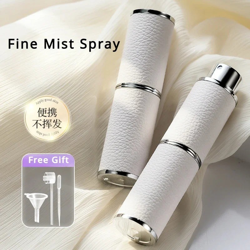 8ml Refillable Perfume Atomizer Leather Mini Spray Bottle Travel