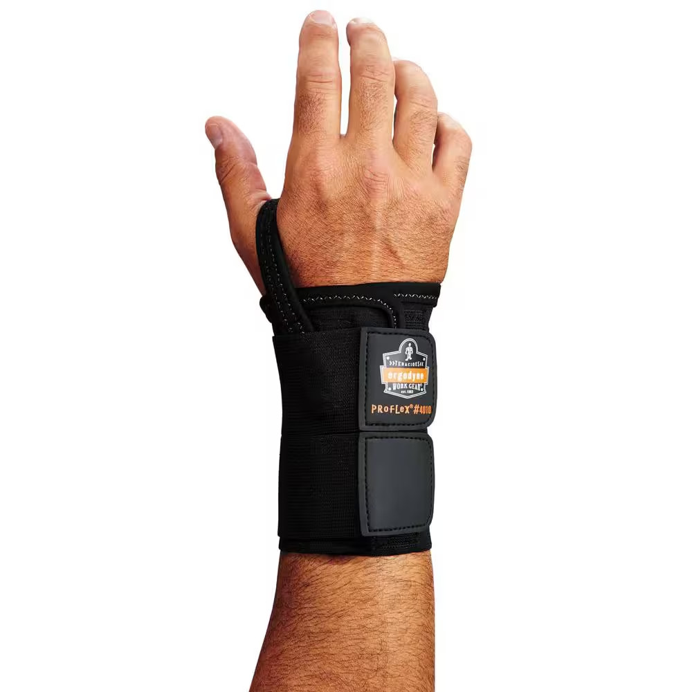 Proflex 4010 Large Right Black Double Strap Wrist Support