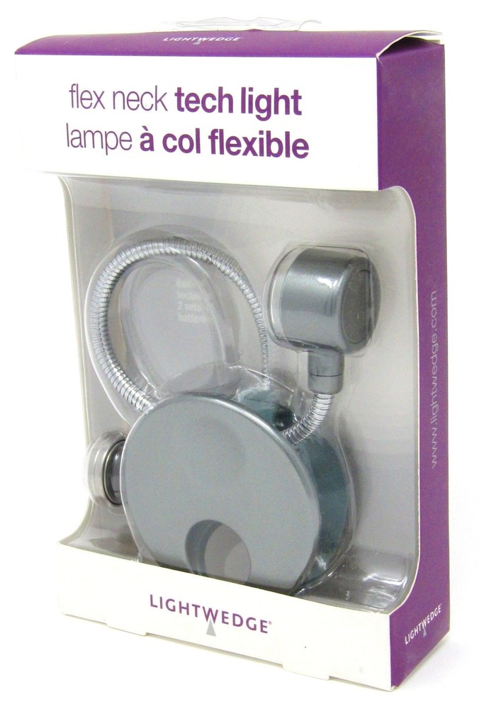 LightWedge LED Night Light Flex Neck Tech Gunmetal - NEW!