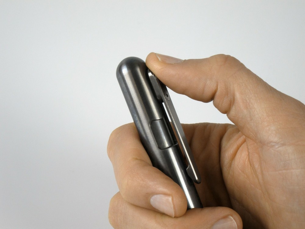 MARKSMITH Titanium Bolt Action Retractable Permanent Marker - Black Ink