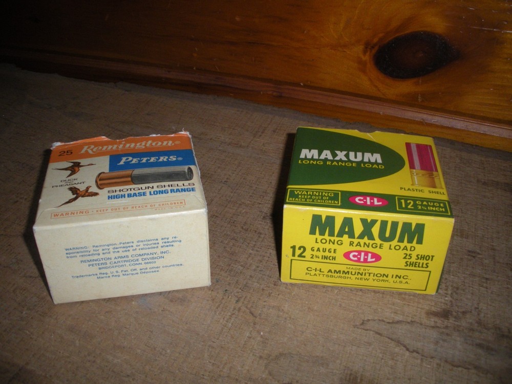 Vintage 12 GA REMINGTON / MAXUM SHELL BOXES