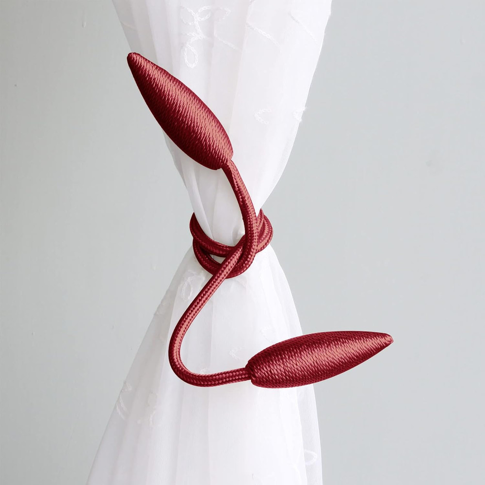 2 Pieces Christmas Curtain Tiebacks Clips Creative Window Drape Twist Tie Backs