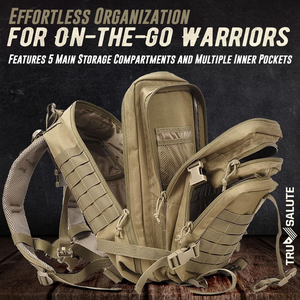 45L Military Tactical Backpack Large Army 3 Day Assault Pack Molle Bugout Bag US