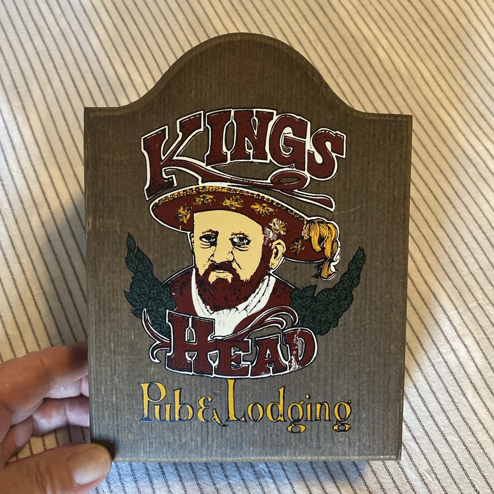 Kings Head Pub & Lodging Mini Dart Board 3 Darts Used