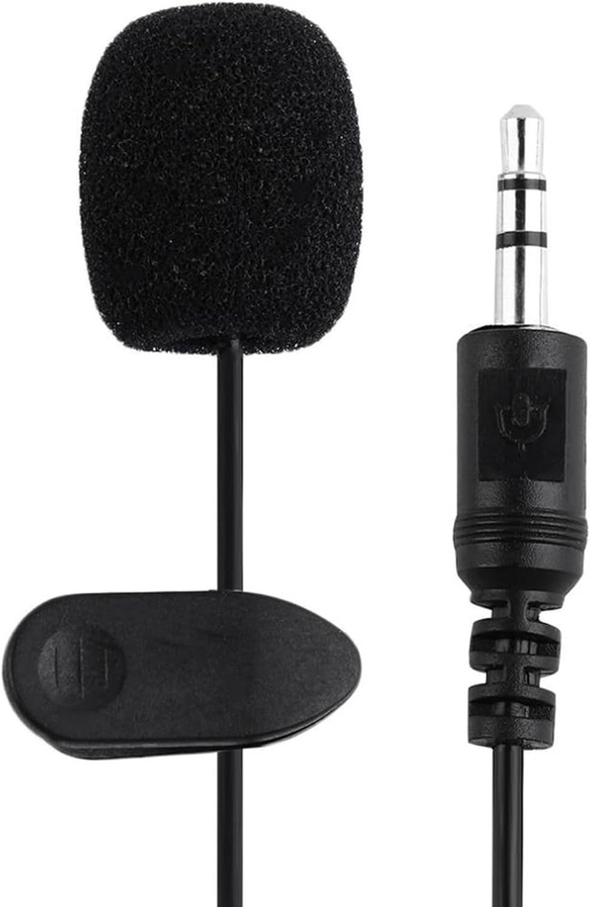 Black Plastic 3.5mm Wired Lavalier Microphone Speech Teaching Sound Amplifier...