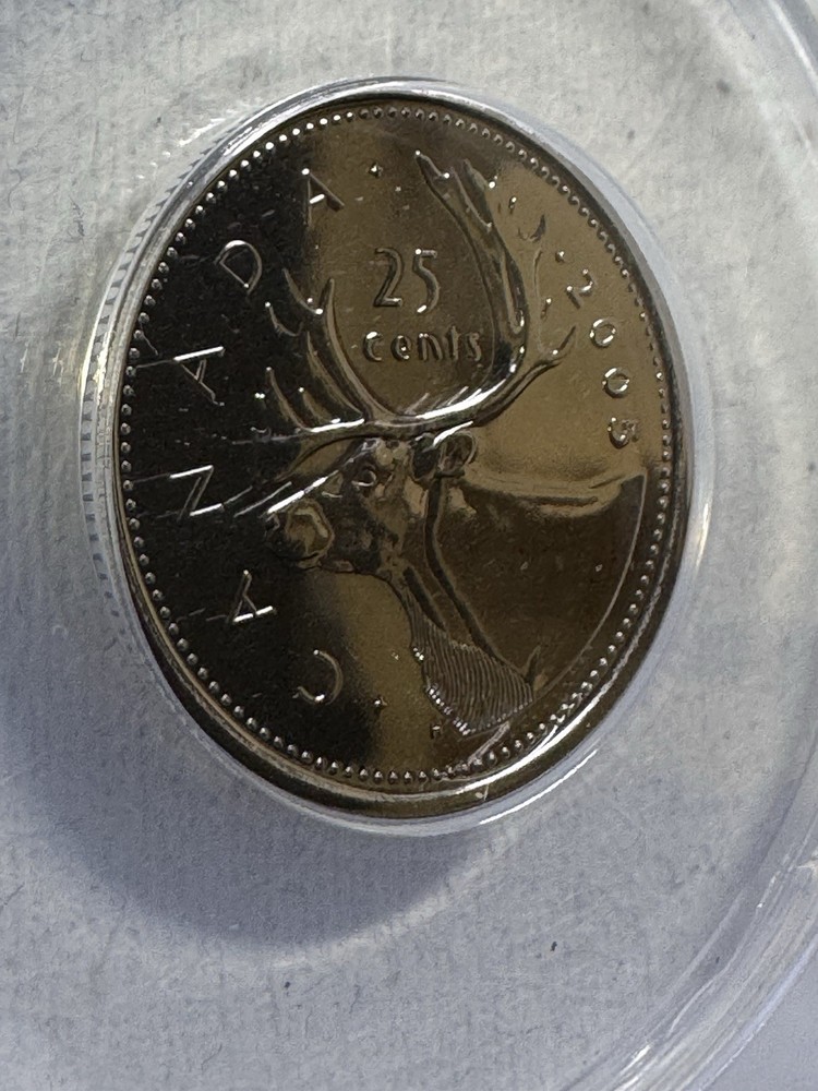 2005-P Canada 25 Cents Graded MS 68 by ANACS