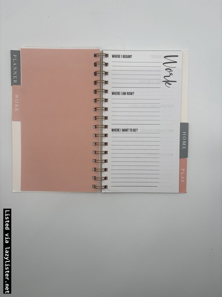 Work/Home/Play Spiral Bound Planner - Goal Setting & Reflection Notebook
