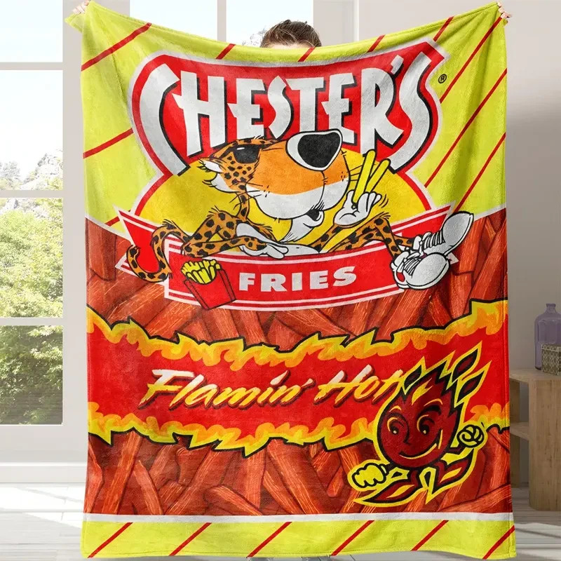 Snack Corn Chips Fan Gift Flannel Blanket Cozy Throw