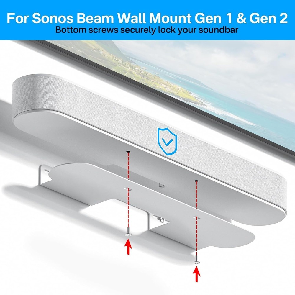 Acoustic-Optimized Sonos Beam Wall Bracket: Effortless Installation & Elegance
