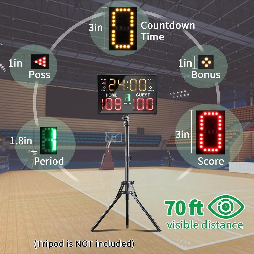 Basketball Scoreboard with Timer Remote