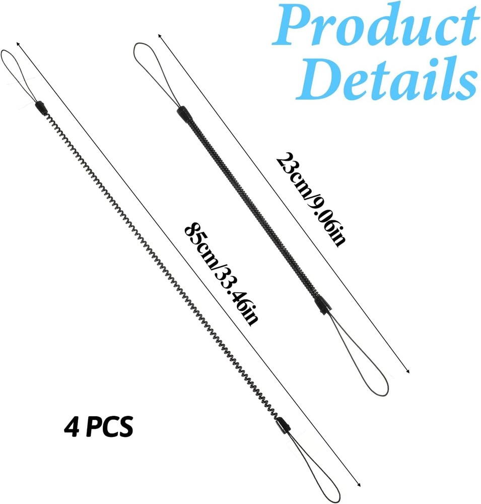 4Pcs Pen Leash Stylus Tether Plastic Elastic Tether Lanyard for Touch...