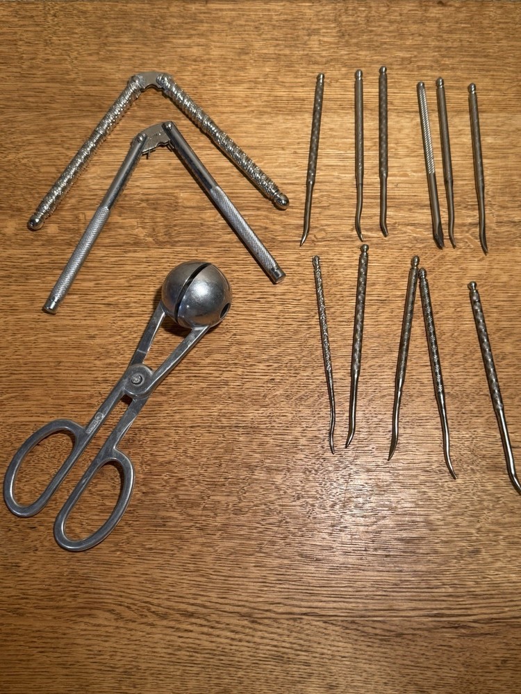 Vintage Hand Held Nut Cracker with Picks/Shelled Nuts Crackers