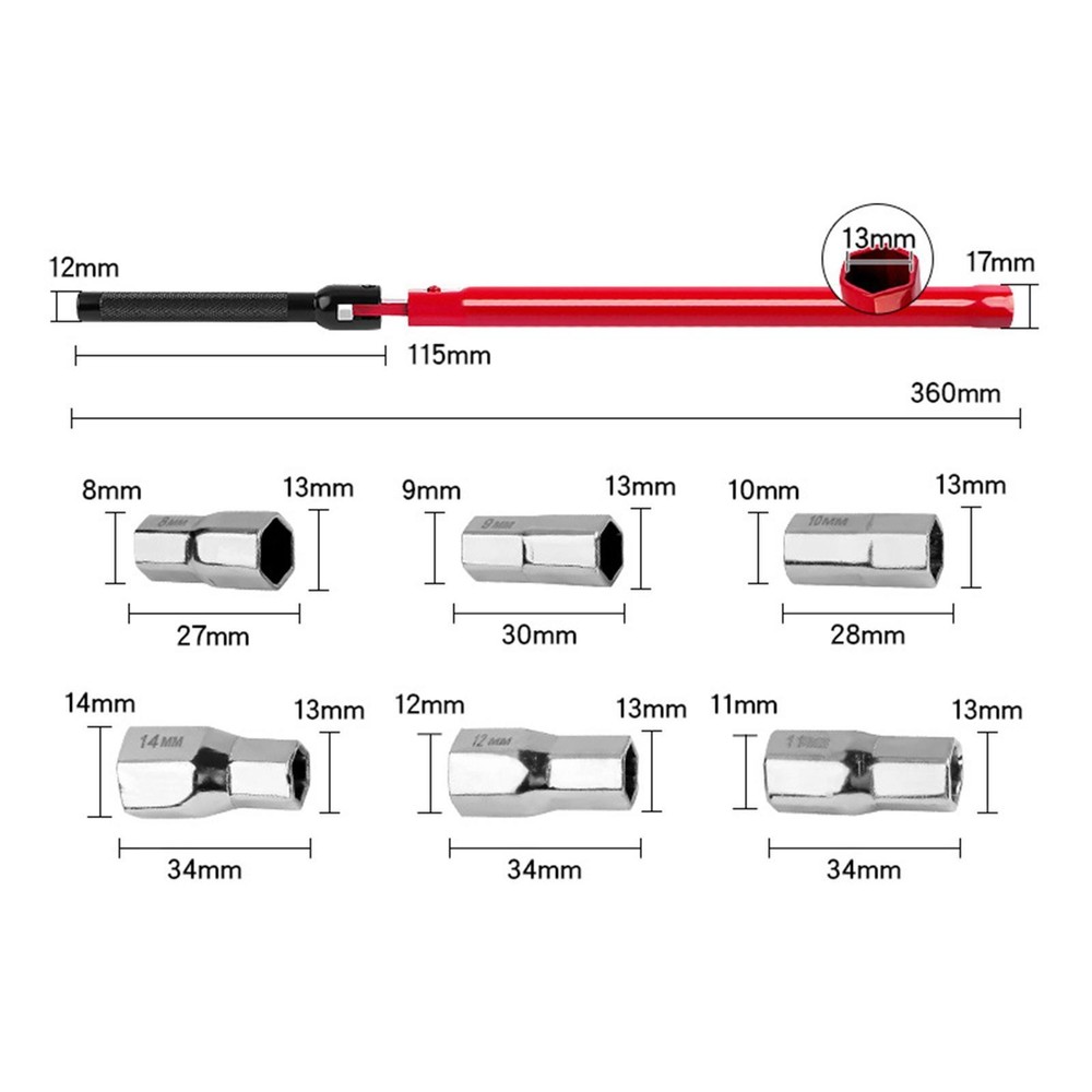 Wrench Socket Set Spanner Easy to Use Hand Tools for Toilet Kitchen Bathroom