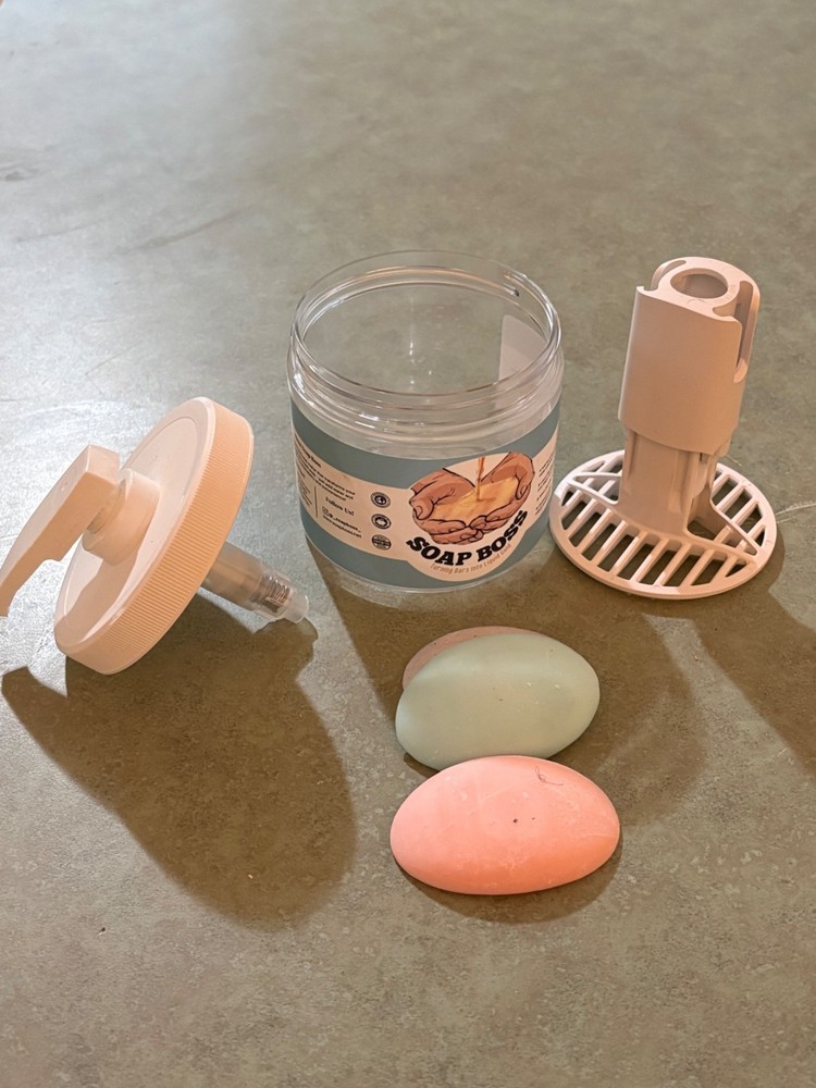 An innovative liquid hand soap maker that effortlessly transforms your used soap