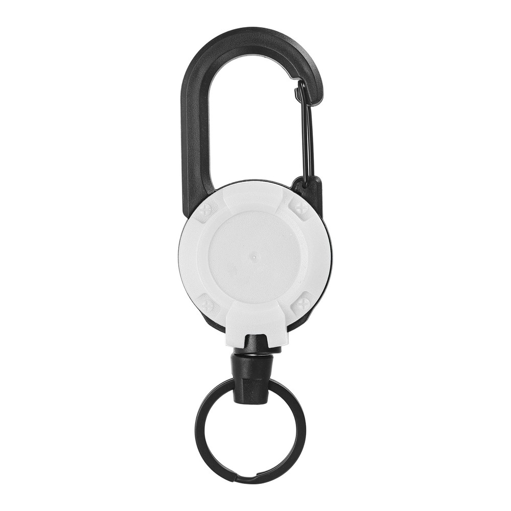 Retractable Keychain, Heavy Duty Retractable ID Badge Holder, White