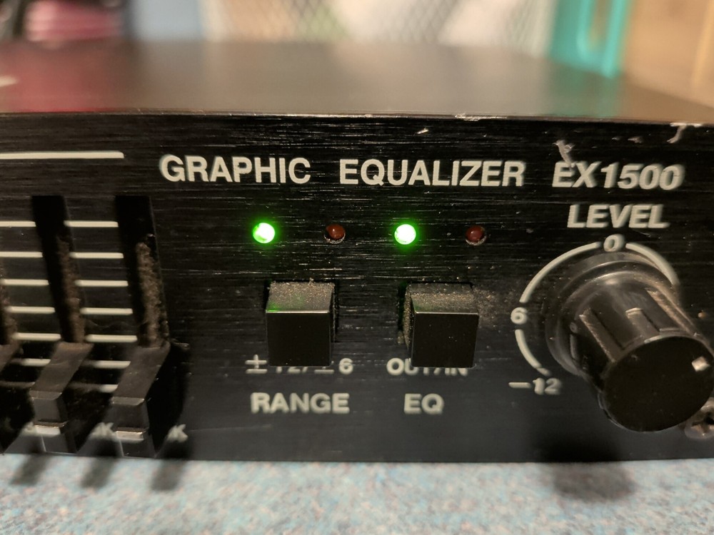 NUMARK EX-1500 Ex1500 • Graphic Equalizer 15 Band • Stereo Rack Mount • Tested!