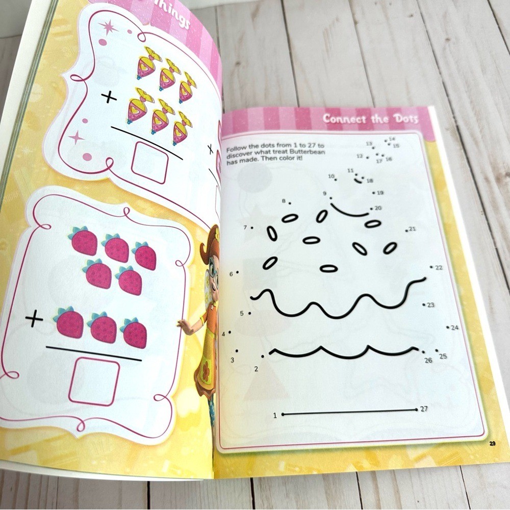 Bundle of 2 Kids Pre-K Learning Workbooks Math Basic Concepts & ABC Dot-To-Dots