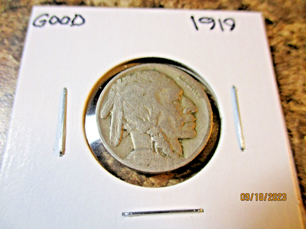 1919 BUFFALO NICKEL GOOD WW