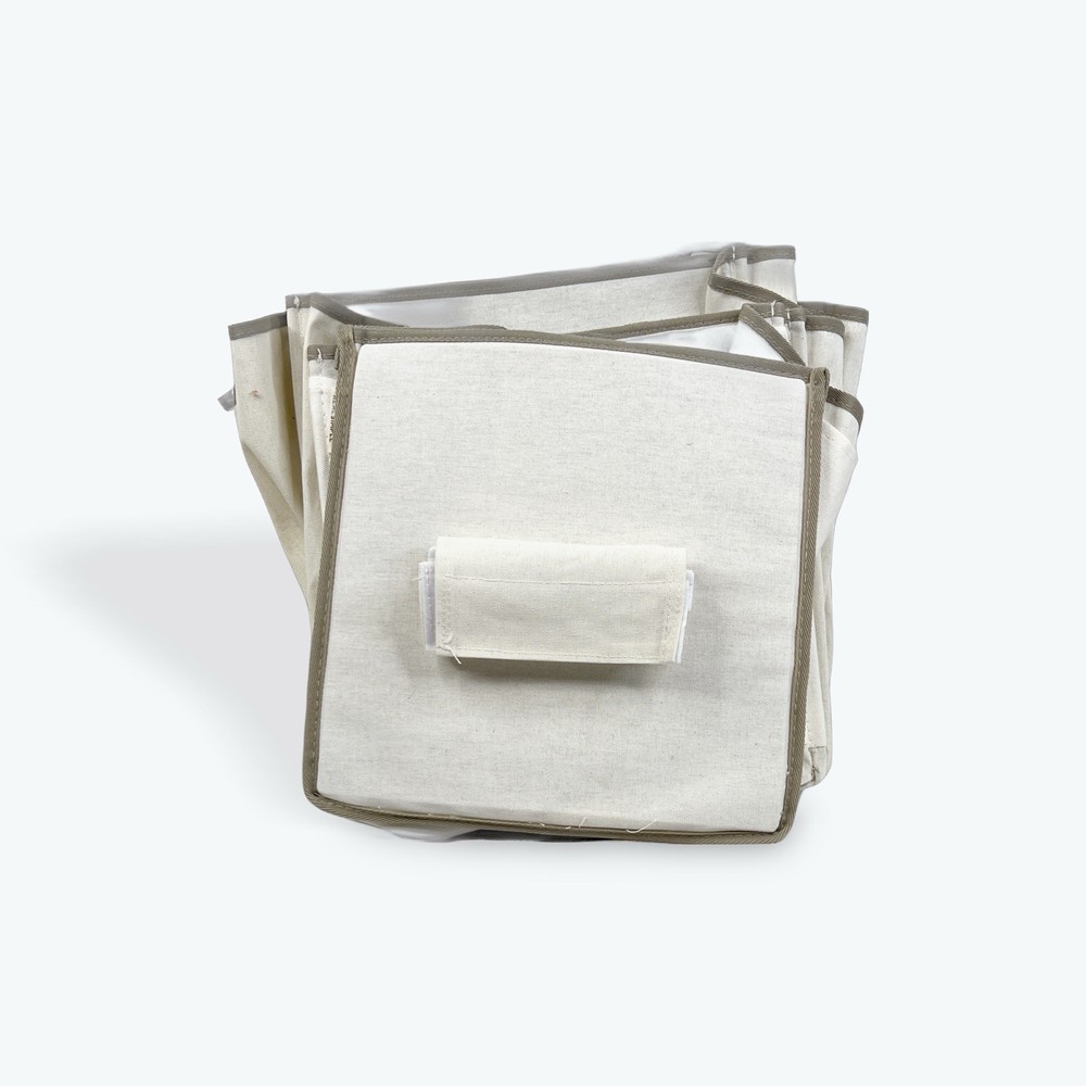 Closet Organizer Hanging Beige by Real Simple 6 Compartments + 2 Side Pockets