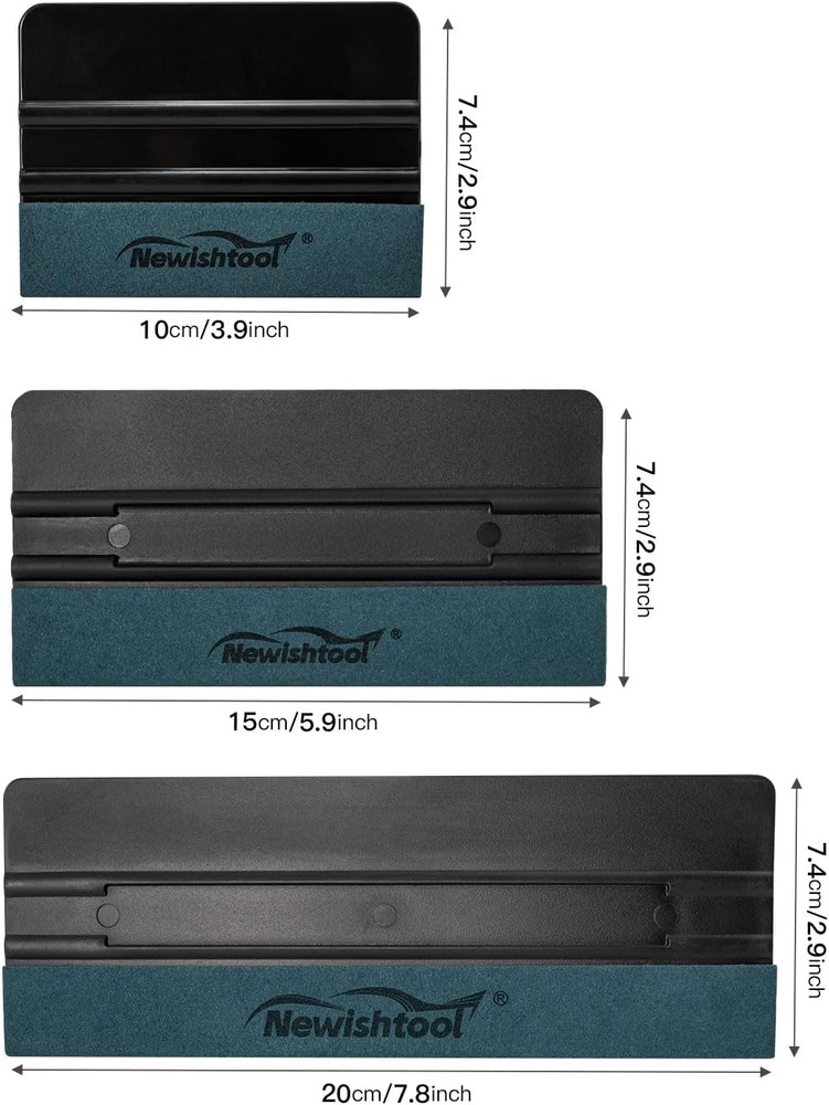 3 Pcs Vinyl Wrap Squeegee Kit, Sizes for Sign Making, Wallpaper & PPF Window ...