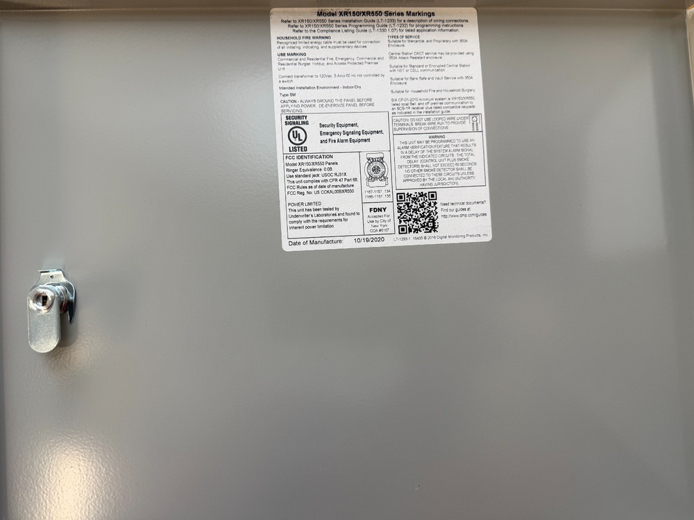 DMP XR150NL-G124 Network Control Panel