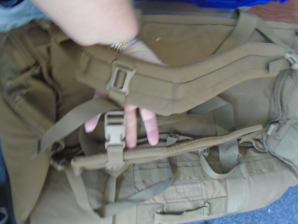 USGI Force Protection Gear Duffle Deployment Bag With Shoulder Straps Wheels #2