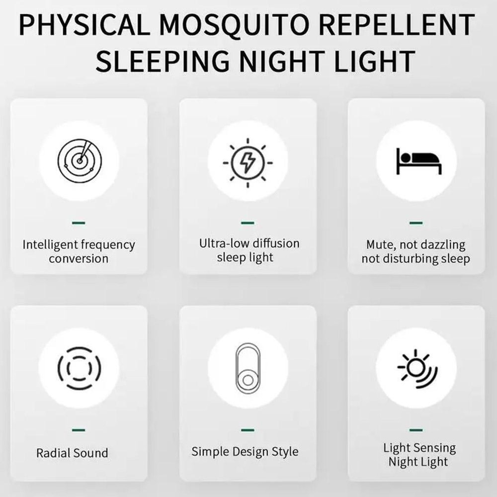 Ultrasonic Mosquito Insect Repellent Killer with LED Sleeping Light