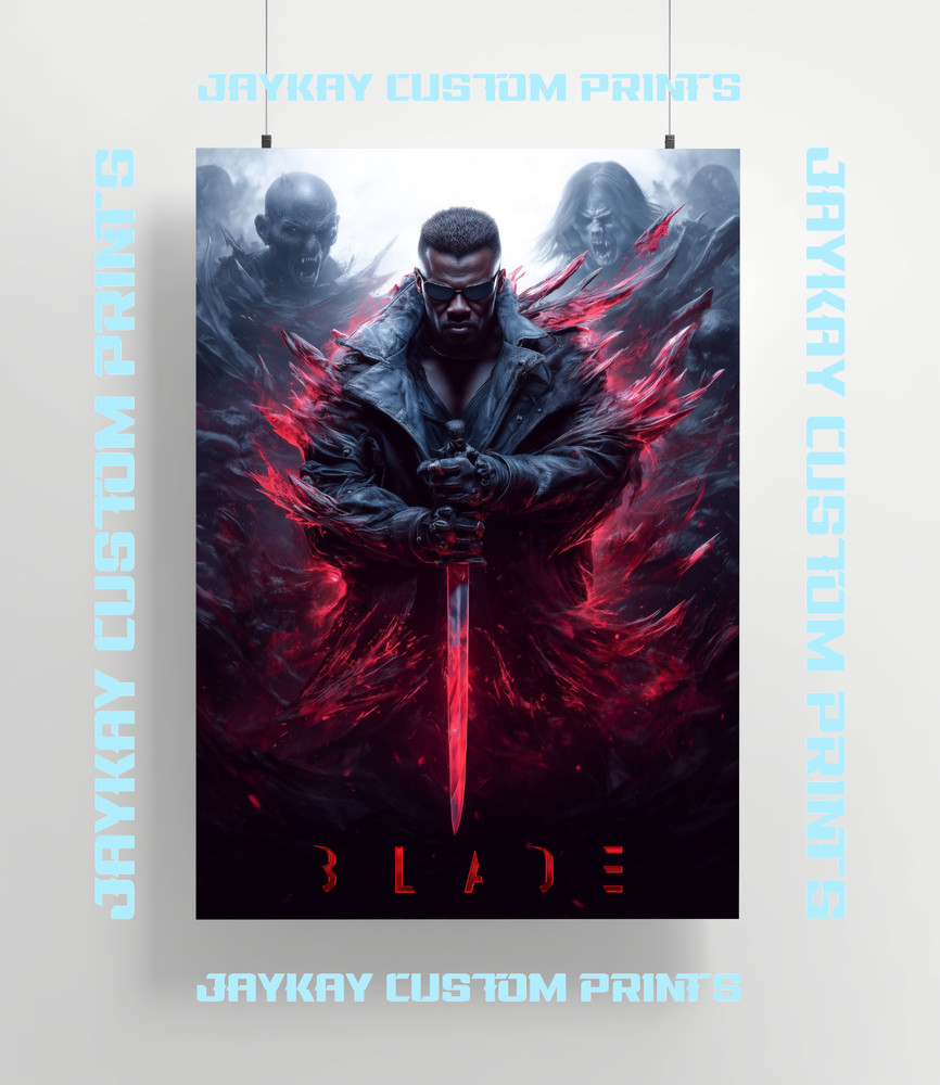 Blade Marvel Comic MCU Poster Print - No Frame