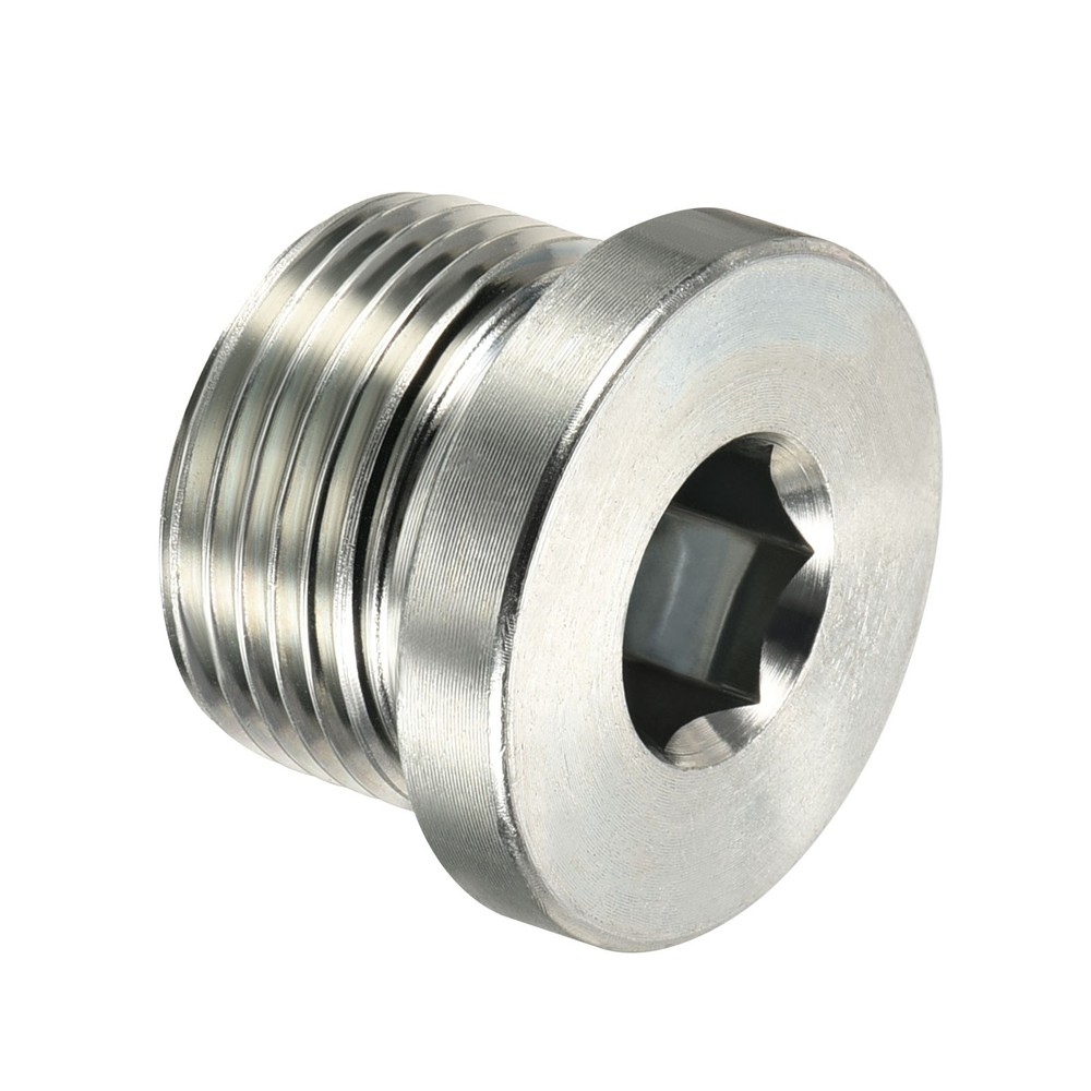 M22*1.5 Hex Head Pipe Fitting Plug, Male Thread 45# Steel Plug
