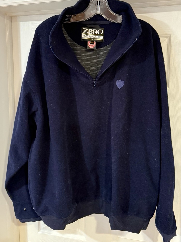 Zero Restriction Windproof Golf 1/4 Zip Pullover XXL Navy Blue
