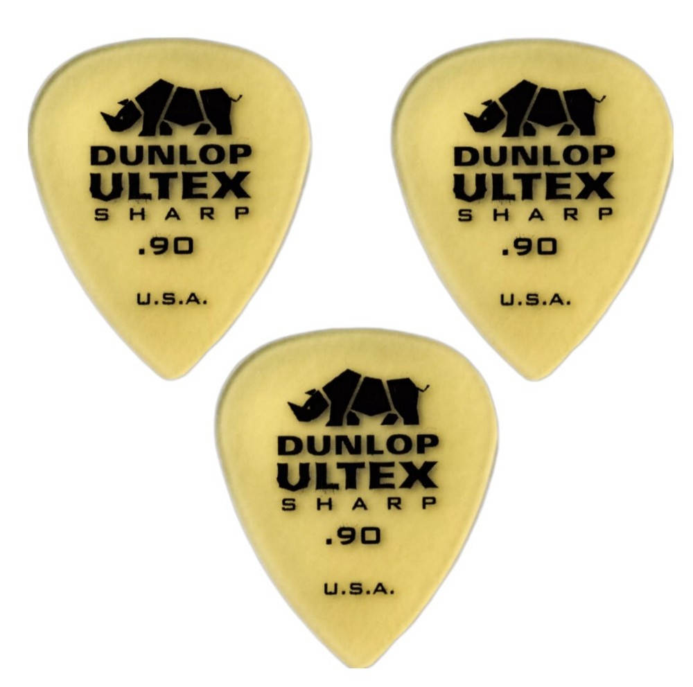 Dunlop Guitar Picks 3 Pack Ultex Sharp .90mm Heavy