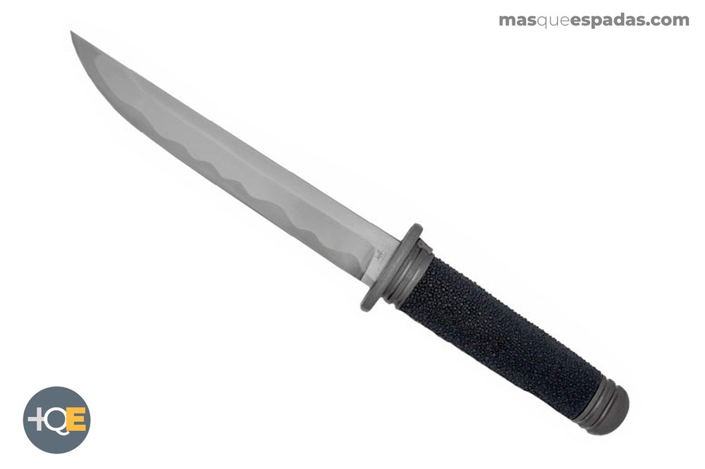 Both tactical with manta ray skin handle