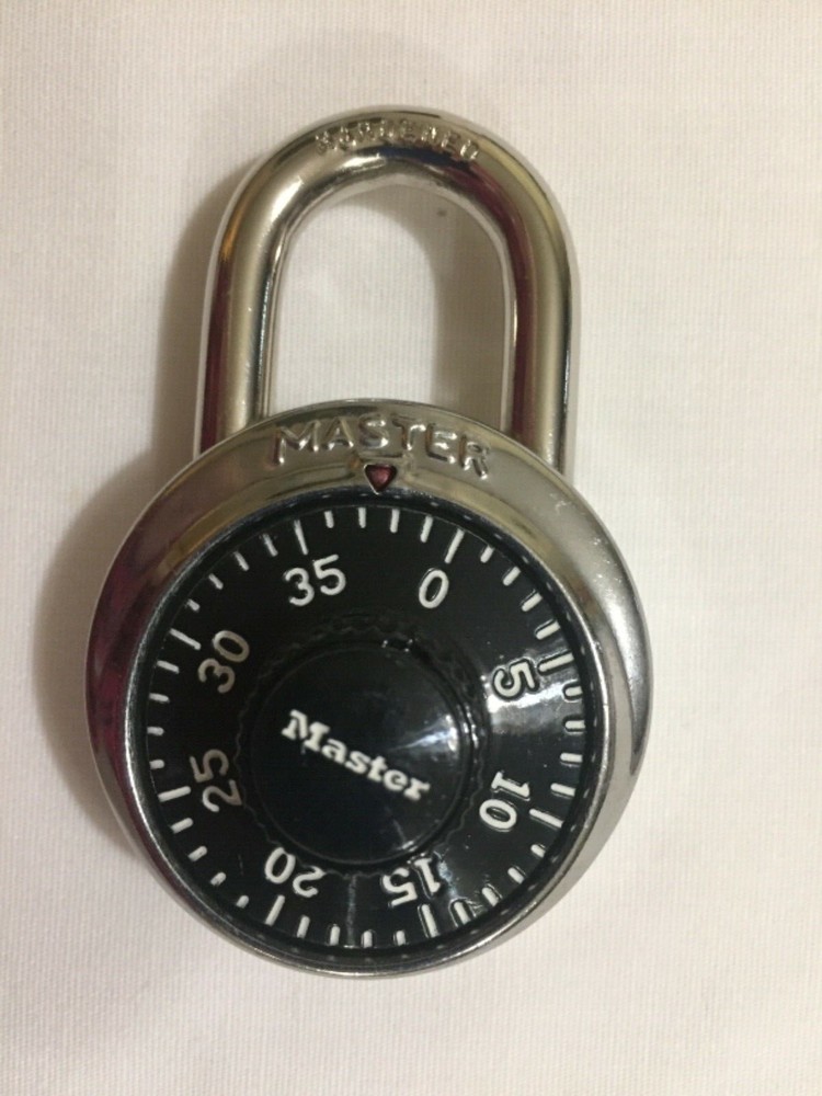 Master Lock 1525 Locker Padlock Combination Black Dial