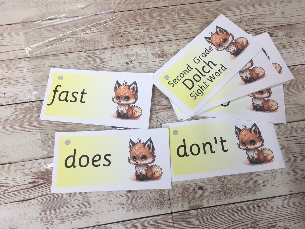 Literacy Learning Resource Dolch Second Grade Sight Word and Ring - 46 words