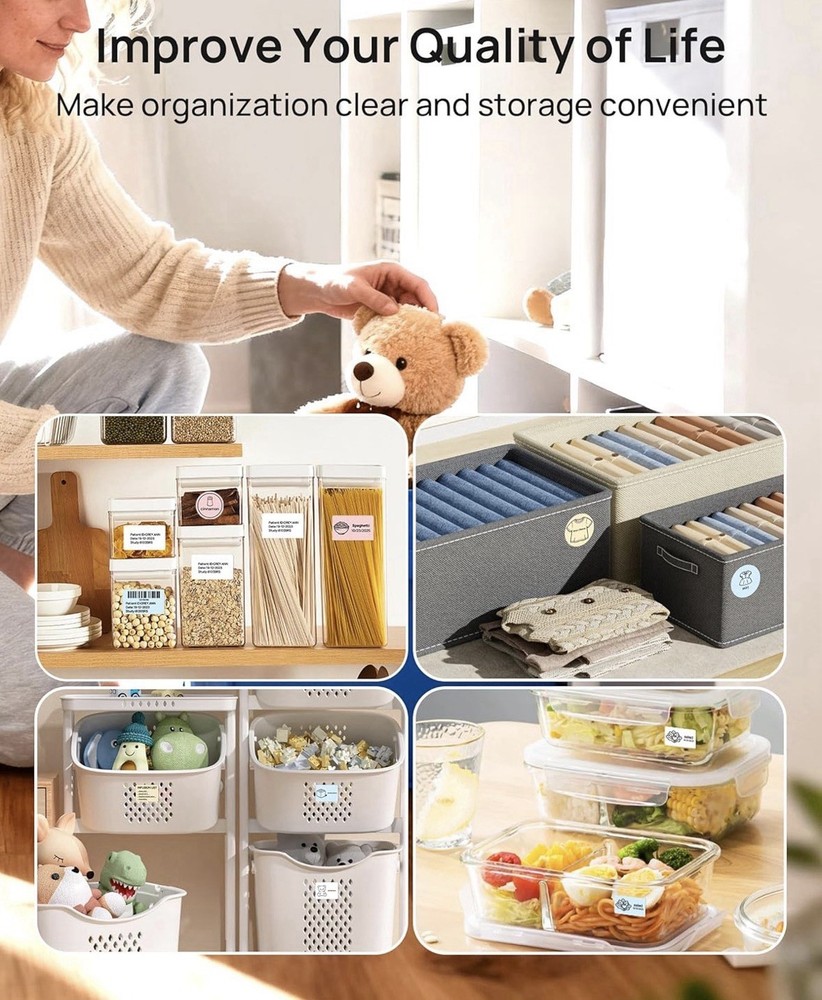 PM260 Thermal Label Maker Machine, 2 Inch Label Maker Bluetooth Label Printer