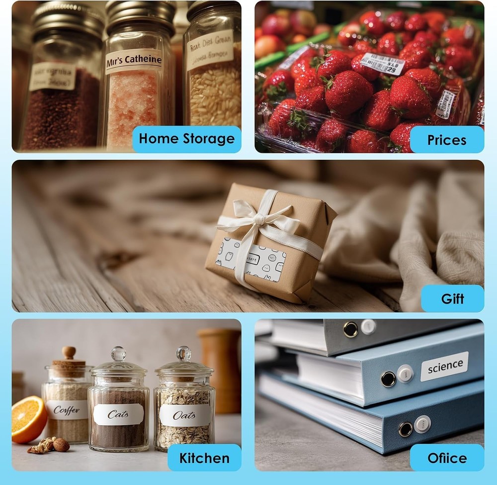 Y12 Bluetooth Label Maker - Mini Wireless Thermal Printer for Home & Office