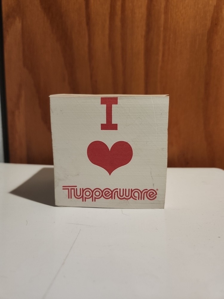 Memo Note Cube I Love Tupperware from the 80's