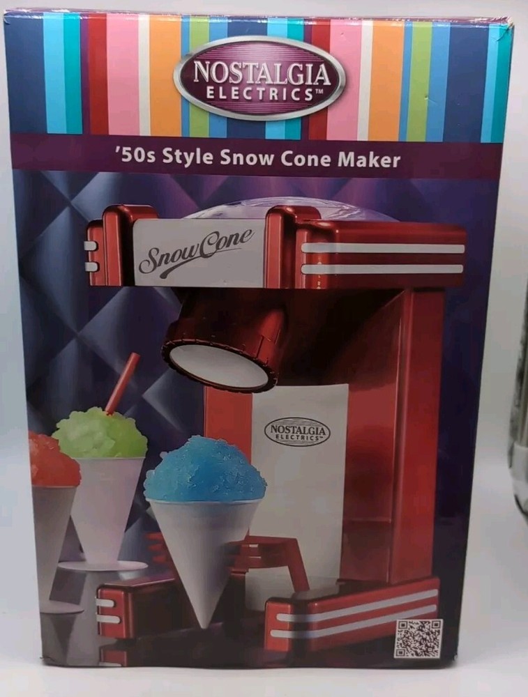 Nostalgia RSM702 Retro Single Countertop Snow Cone Maker, Red