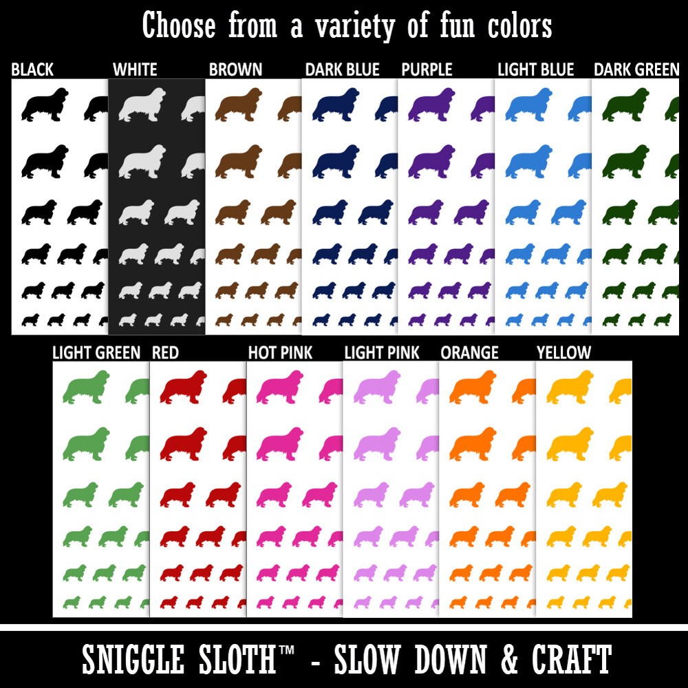 Cavalier King Charles Spaniel Dog Solid Temporary Tattoo Water Resistant Set