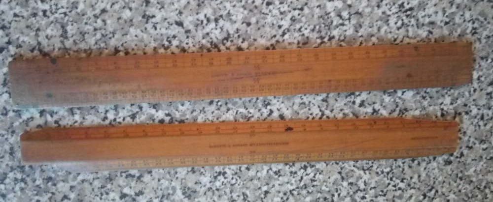 2 x Vintage scale rules / rulers by Norton & Gregory