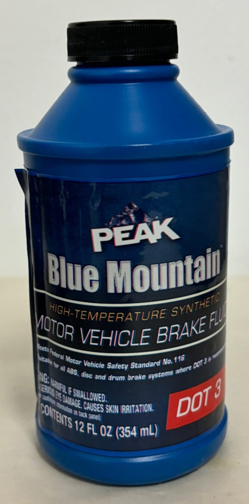 5 PACK - PEAK Blue Mountain DOT 3 Brake Fluid - Unopened