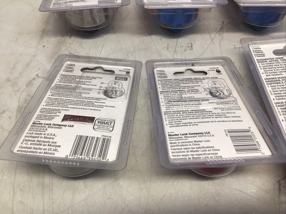 Master Lock Combination Padlock Miscellaneous Lot Of 12