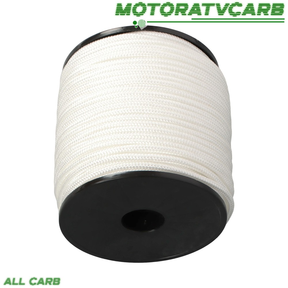 ALL-CARB Nylon Rope Solid Braided 1/4" × 250' Strong Durable Weatherproof White