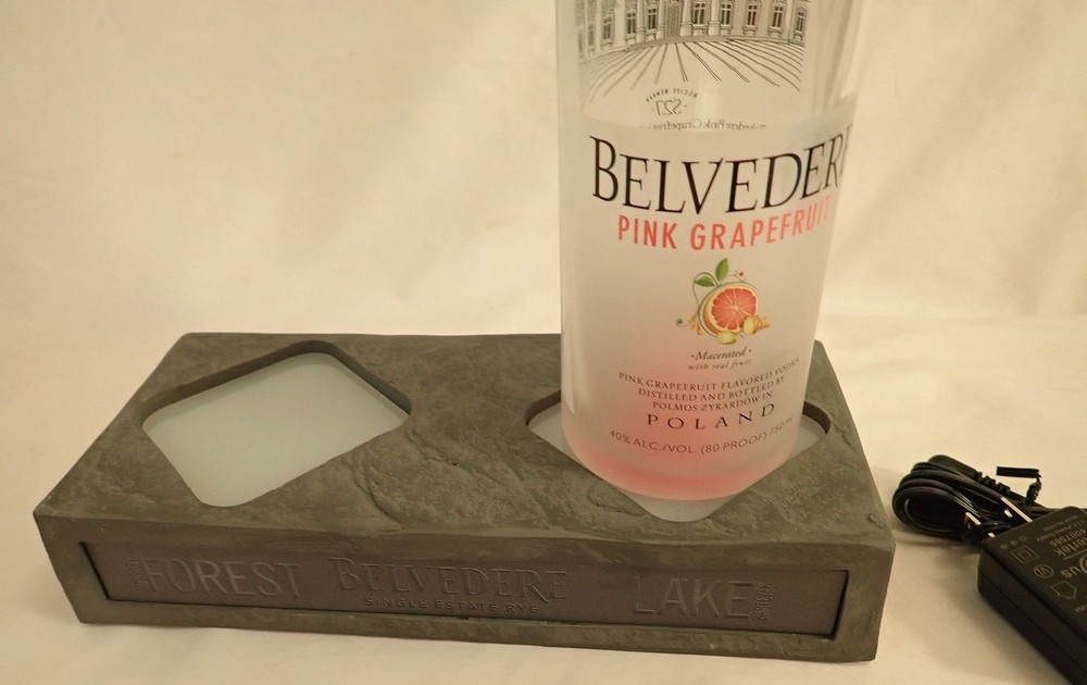 New Barware BELVEDERE VODKA LIGHT UP BOTTLE GLORIFIER Forest Lake