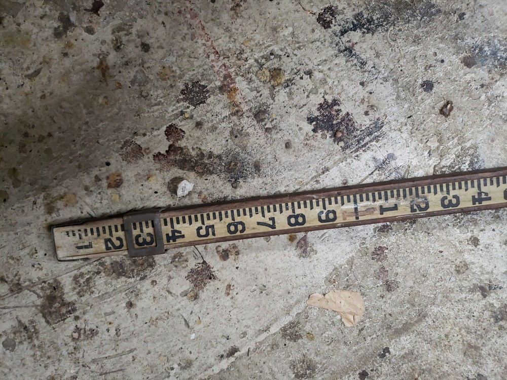 BUFF Vintage Wood Surveyors Elevation Grading POLE Approximately 13' 3"