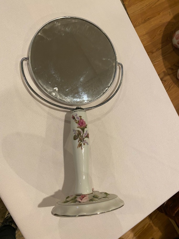 Vintage floral stand up Vanity Mirror