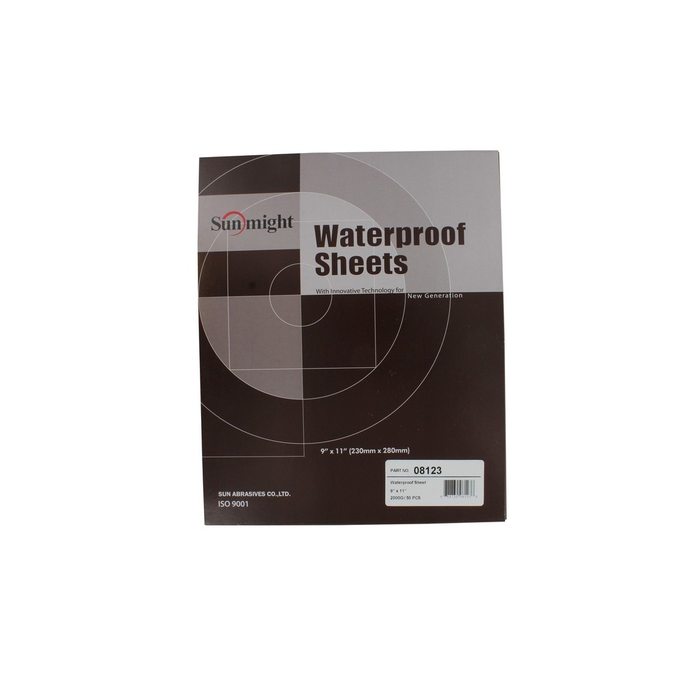 Sunmight 08123 9" x 11" 2000 Grit Waterproof Sanding Sheets
