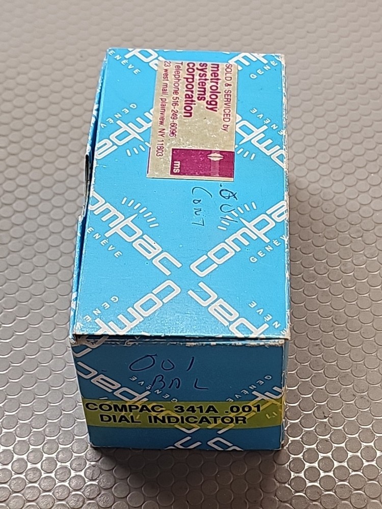 COMPAC TYPE 341A DIAL INDICATOR .0001" Swiss Made