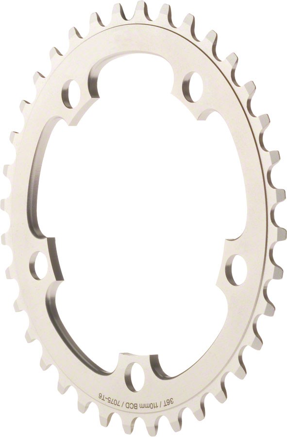 36T Aluminum Single Speed Chainring 110 BCD - Durable Silver Performance